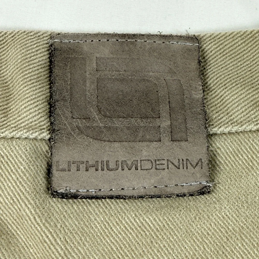 Vintage Lithium Denim Canada Wide Leg Baggy Jeans 33x30 Y2K Skate Rave Carpenter